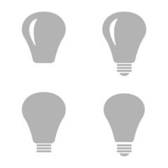 light bulb icon on a white background, vector illustration