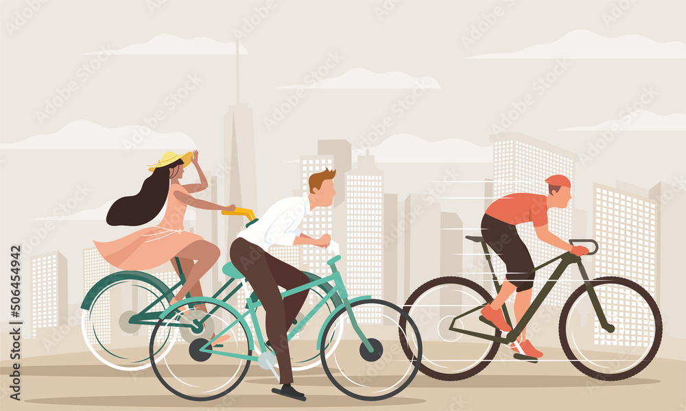 Canvas Prints people riding bikes