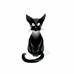 Vector illustration. Fluffy peach cat on its hind legs. Use for wall printing, pillows, children's interior decoration, children's clothing and shirts, greeting cards
