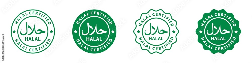 Canvas Prints halal food certified icon. halal food labels icon. halal icon, vector illustration