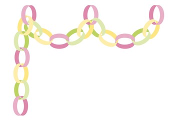 リングチェーンのフレーム素材　飾りイラスト素材