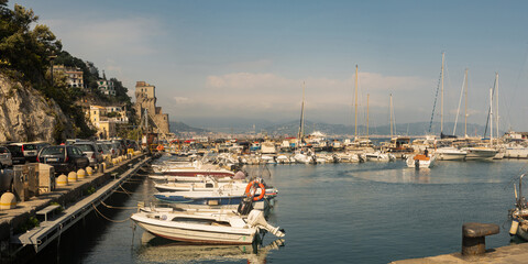 Marina on the Tyrrhenian Sea. A cozy little town on the Amalfi Coast - Cetara.