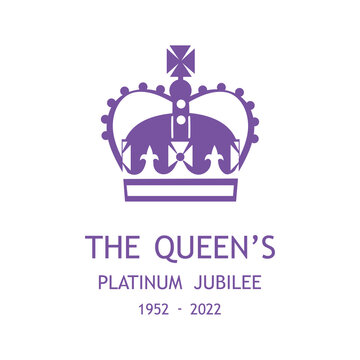 Queen's Crown Engraving In Purple And Text