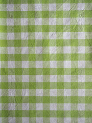 checkered green and white fabric texture background
