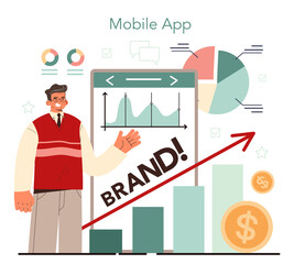 Public relations online service or platform. Specialist developing