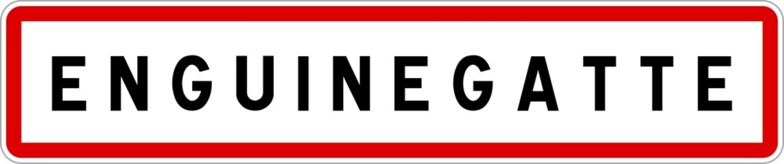 Panneau entrée ville agglomération Enguinegatte / Town entrance sign Enguinegatte
