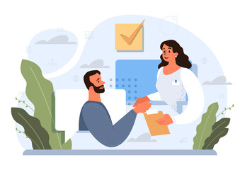 Business people work in team big. Collection of creative teamwork.