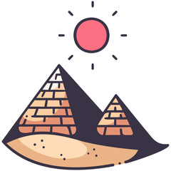 pyramid icon - obrazy, fototapety, plakaty