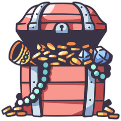 gold treasure box icon