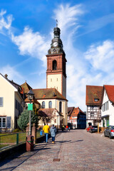 Fototapeta premium View to the St. Arbogast, Roman Catholic parish church of Haslach im Kinzigtal, Germany