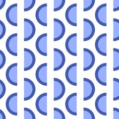 Geometric seamless half circle pattern for fabrics and packaging and gifts and cards and linens and kids