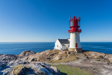 Lindesnes Lighthouse, Lindesnes fyr, a coastal lighthouse at the southernmost tip of Norway,
