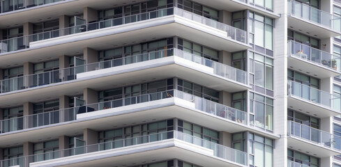 Fototapeta premium Exterior Residential Apartment Building. Modern City