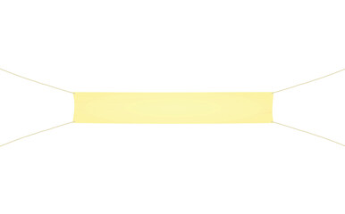 Yellow  textile banner. vector illustration