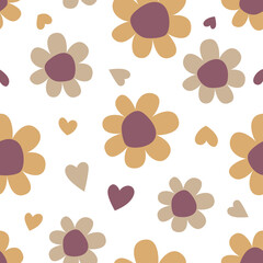 Fototapeta premium Transparent Flower Seamless Pattern