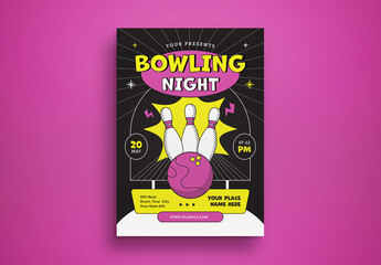 Bowling Night Flyer Layout