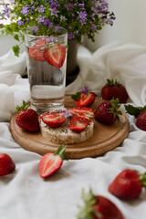 breakfast with strawberries