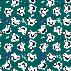 Kids doctors seamless tooth pattern for textiles and packaging and gifts and linens and wrapping paper