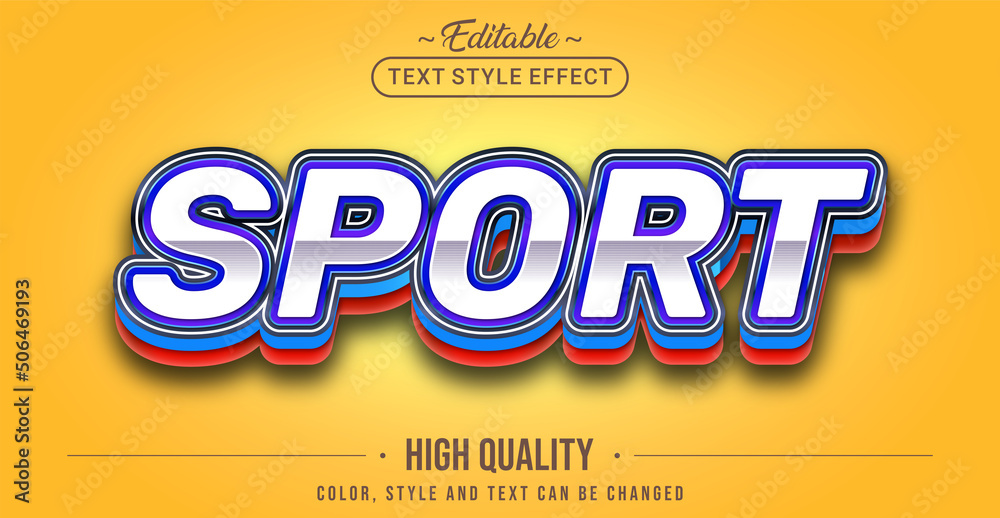 Poster Editable text style effect - Sport text style theme.