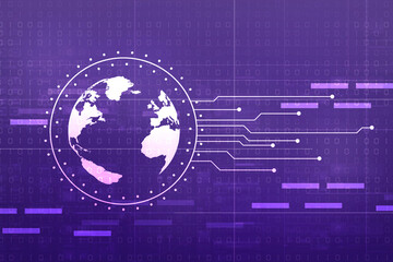 2d illustration world map abstract background