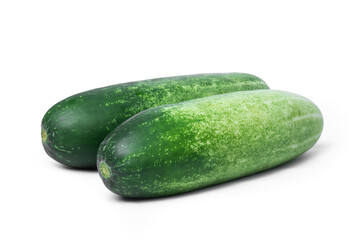 Cucumber isolated. Cucumber on white. Full depth of field. With clipping path