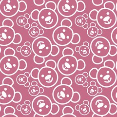 Kids seamless bears pattern for fabrics and textiles and packaging and gifts and cards and linens and wrapping paper