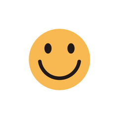 Face icon. Simple yellow face icon
