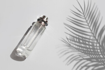 mockup of perfume skin care bottle cosmetic tube of beauty makeup facial, treatment cleanser face foam, beauty healthcare branding packaging in water splash