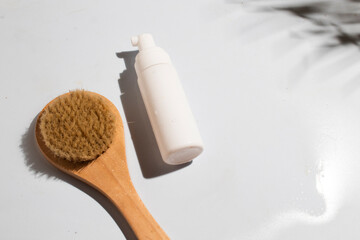 mockup of perfume skin care bottle cosmetic tube of beauty makeup facial, treatment cleanser face foam, beauty healthcare branding packaging in water splash