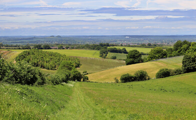 Obraz premium An English Rural Landscape in the Chiltern Hills