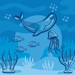 Obraz premium sea life undersea scene