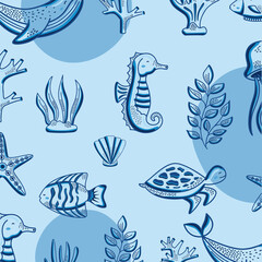 sea life animals pattern