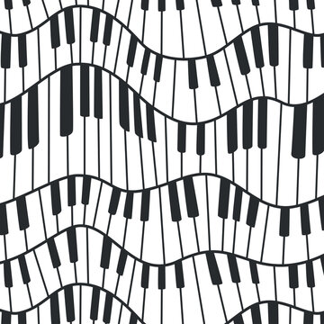 Piano Keys, Abstract Style, Pattern, Vector, Illustration