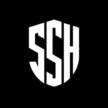 SSH letter logo design. SSH modern letter logo with black background. SSH creative  letter logo. simple and modern letter logo. vector logo modern alphabet font overlap style. Initial letters SSH 
