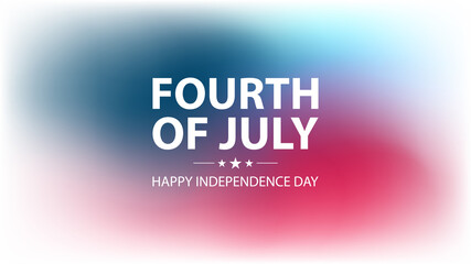 Fourth of July. United States Happy Independence Day celebrate banner. Blurred background. USA national holiday vector illustration.