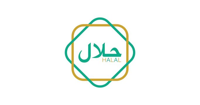 Halal Arabic text, modern animation. Halal Arabic text