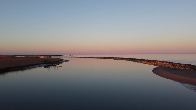 tramonto foce fiume Adige