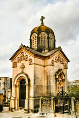 Obraz premium Mausoleum einer reichen Familie eines Friedhofes auf Spaniens Insel Mallorca