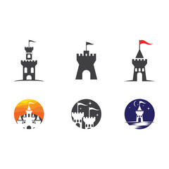 Fototapeta na wymiar Castle Logo Template vector symbol icon design