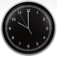Wall clock showing ten o'clock isolated on white background