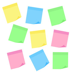 Realistic sticky notes isolated with real shadow on white background. Square sticky paper reminders with shadows, paper page mock up. jpeg image illustration jpg 
