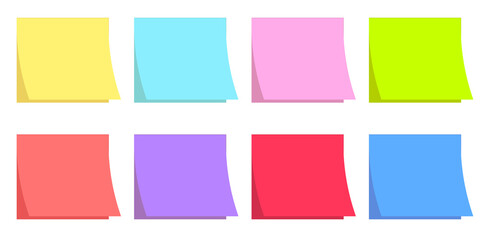 Realistic sticky notes isolated with real shadow on white background. Square sticky paper reminders with shadows, paper page mock up. jpeg image illustration jpg 

