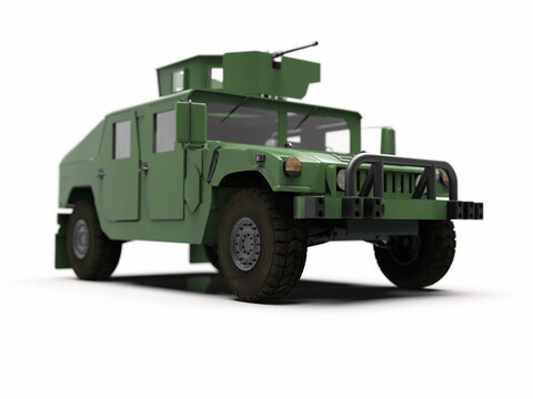 High Mobility Multipurpose Wheeled Vehicle&nbsp;Isolated&nbsp;on White
