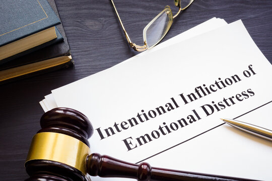 Papers About Intentional Infliction Of Emotional Distress IIED And Gavel.