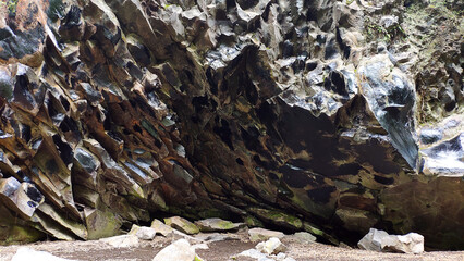 Rock texture at Vicente Perez Rosales National Park.