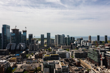 Fototapeta premium South Etobicoke dron views Parklawn queen street west mimco condos in view ask well as lake ontario 