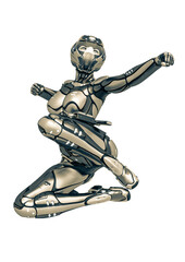 super sweet girl is jumping