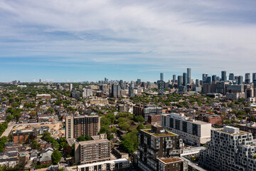 South Etobicoke  dron views  Parklawn queen street west  mimco condos in view  ask well as lake ontario 
