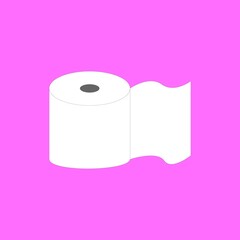 toilet paper on purple background