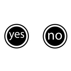 selection icons yes no in black